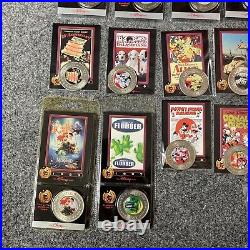 Disney Decades Coins/Cards Collection 55 Coins+Tugboat Mickey Gold Coin Complete