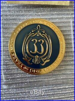 Disney Disneyland Club 33 Challenge Gold Coin 50th Anniversary Members Only NEW