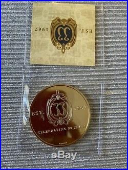 Disney Disneyland Club 33 Challenge Gold Coin 50th Anniversary Members Only NEW