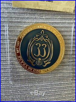 Disney Disneyland Club 33 Challenge Gold Coin 50th Anniversary Members Only NEW