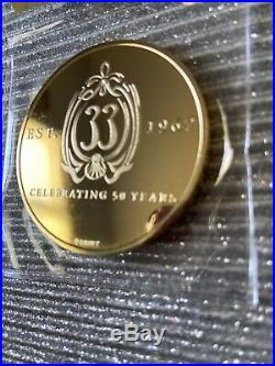 Disney Disneyland Club 33 Challenge Gold Coin 50th Anniversary Members Only NEW