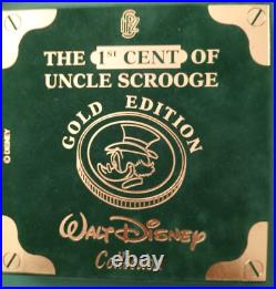 Disney First Cent Uncle Scrooge Gold LE 270/1000 ULTRA RARE 1995