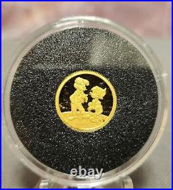 Disney Pinocchio 50th Anniversary Six 1/10 Troy Oz Gold Coin Collectors Proofset