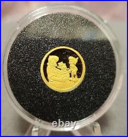 Disney Pinocchio 50th Anniversary Six 1/10 Troy Oz Gold Coin Collectors Proofset