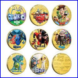 Disney Pixar Collection Gold Coin / Medal Complete Pack