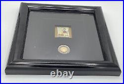 Disney Scrooge McDuck Artwork LE Commemorative Stamp and Gold Coin 917/1000