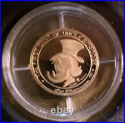 Disney Scrooge McDuck Artwork LE Commemorative Stamp and Gold Coin 917/1000