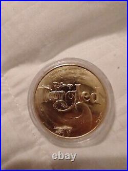 Disney Tangled Commemorative Gold Coin 50th Animated Motion Picture