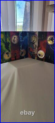 Disney Villains Official Collection Coin Set (6 Coins) 24 Carat Gold Plating