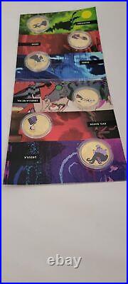 Disney Villains Official Collection Coin Set (6 Coins) 24 Carat Gold Plating