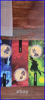 Disney Villains Official Collection Coin Set (6 Coins) 24 Carat Gold Plating