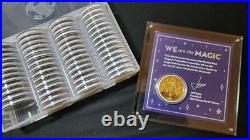 Disney World 50th Anniversary Golden Medallion Coins COMPLETE 58 withCast Member