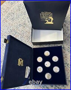 Disney's Fantasia 50th Anniversary RARE Proofset Case 7 1oz Silver Coin Gold Set
