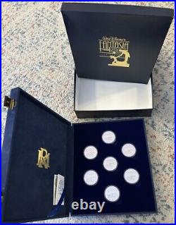 Disney's Fantasia 50th Anniversary RARE Proofset Case 7 1oz Silver Coin Gold Set