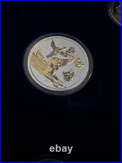 Disney's Fantasia 50th Anniversary RARE Proofset Case 7 1oz Silver Coin Gold Set