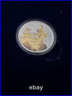 Disney's Fantasia 50th Anniversary RARE Proofset Case 7 1oz Silver Coin Gold Set