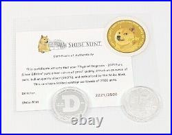 Dogecoin Coin Collection Silver Gold Copper Doge Cold Storage Shibe Mint