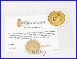 Dogecoin Coin Collection Silver Gold Copper Doge Cold Storage Shibe Mint