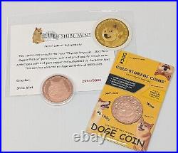 Dogecoin Coin Collection Silver Gold Copper Doge Cold Storage Shibe Mint