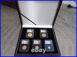 Donald J. Trump 45th President 2024 First Releases MS 70, 5-Piece Gold Coin Set