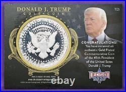 Donald J. Trump Decision 2020 RAINBOW FOIL 2020 SILVER COIN #TC5 #'d 6/10