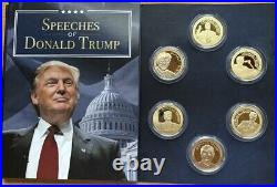 Donald Trump 2018 24K Gold Plated Collectible Coin with Display Folders 1 Xtra
