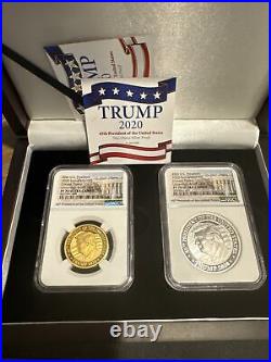 Donald Trump 2020 Gold & Silver Limited Mint Coin Set Presidential 45