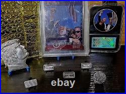 Donald Trump 2024.999 Fine Pure SILVER Bullion Bars & Fight Coin. Card, Coin