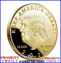 Donald Trump Coin 2020 Keep America Great Coin Patriotic Gold Challenge Coin