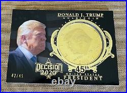 Donald Trump Decision 2020 Series 2 Gold Coin Card Tc8 Gold Foil Parallel #43/45