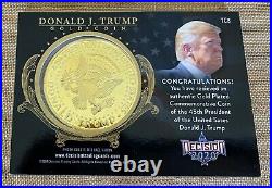 Donald Trump Decision 2020 Series 2 Gold Coin Card Tc8 Gold Foil Parallel #43/45