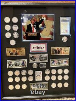 Donald Trump Prof Framed Rare Collection 1oz Coin, Autograph, Trump Silver, Gold