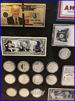 Donald Trump Prof Framed Rare Collection 1oz Coin, Autograph, Trump Silver, Gold