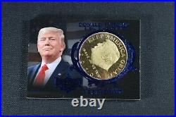 Donald Trump TC3 2020 Decision Series 2 2021 Gold Coin Blue Foil 4/5