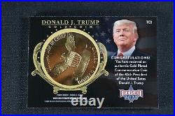 Donald Trump TC3 2020 Decision Series 2 2021 Gold Coin Blue Foil 4/5