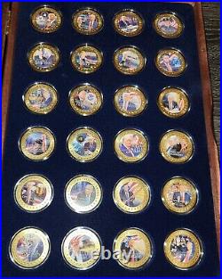 Donald Trump The Maga Movement 24 Coin Collection Set Layered in 24K Gold