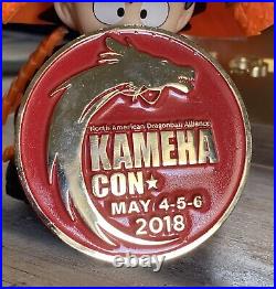 Dragonball Z Dbz Kameha Con K1 Exclusive Challenge Coin Dual Side Glow Gitd Rare