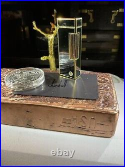 Dunhill Lighter 14k Gold Black Lacquer, 1oz 999 Silver 2021 Terra Coin