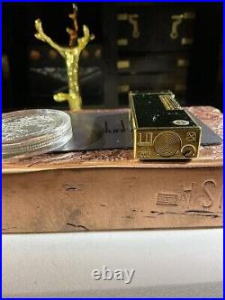 Dunhill Lighter 14k Gold Black Lacquer, 1oz 999 Silver 2021 Terra Coin
