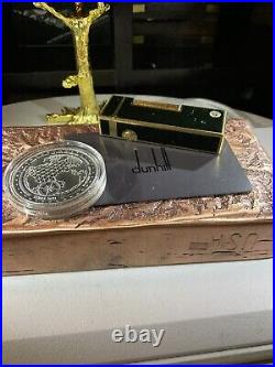 Dunhill Lighter 14k Gold Black Lacquer, 1oz 999 Silver 2021 Terra Coin