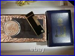 Dunhill Lighter 14k Gold Black Lacquer, 1oz 999 Silver 2021 Terra Coin