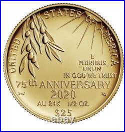 End of World War II 75th Anniversary 24-Karat Gold Coin CONFIRMED 20XG