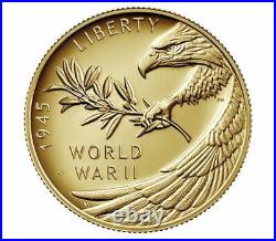 End of World War II US 75th Anniversary 24-Karat Gold Coin 20XG NEW Collectible