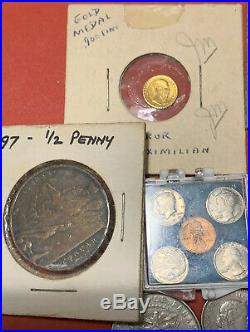 Estate Collection Old US Coins & Foreign Silver & Gold Rare Coins