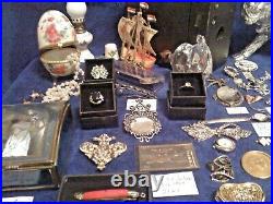 Estate Junk Drawer Includes Gold SilverAntique CoinsJewelry And More