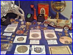 Estate Junk Drawer Includes Gold SilverAntique CoinsJewelry And More