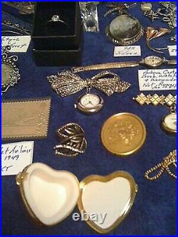 Estate Junk Drawer Includes Gold SilverAntique CoinsJewelry And More