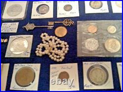 Estate Junk Drawer Includes Gold Silver Antique Coins Jewelry And More