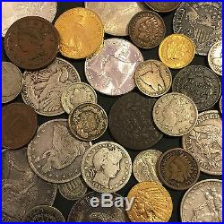 Estate Sale Lot Old Us Coins Moneygold Silverbig Value Collection 50 Years+