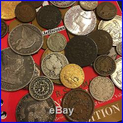 Estate Sale Lot Old Us Coins Moneygold Silverbig Value Collection 50 Years+